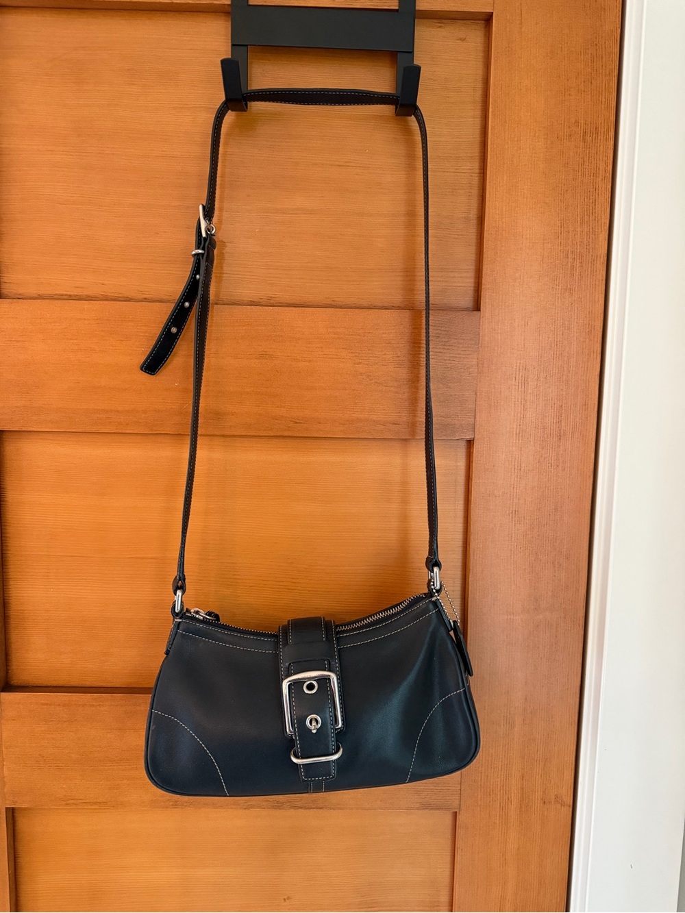 Coach Hampton 7540 Black Demi Buckle SoHo Crossbody Mini Bag - Vintage Y2K